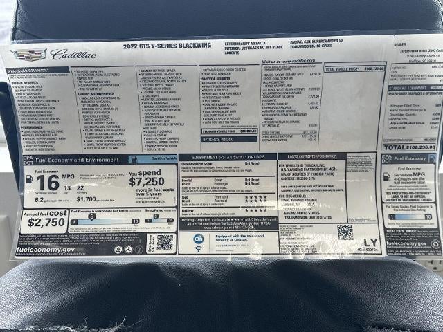 2022 Cadillac CT5-V 4dr Sdn Blackwing